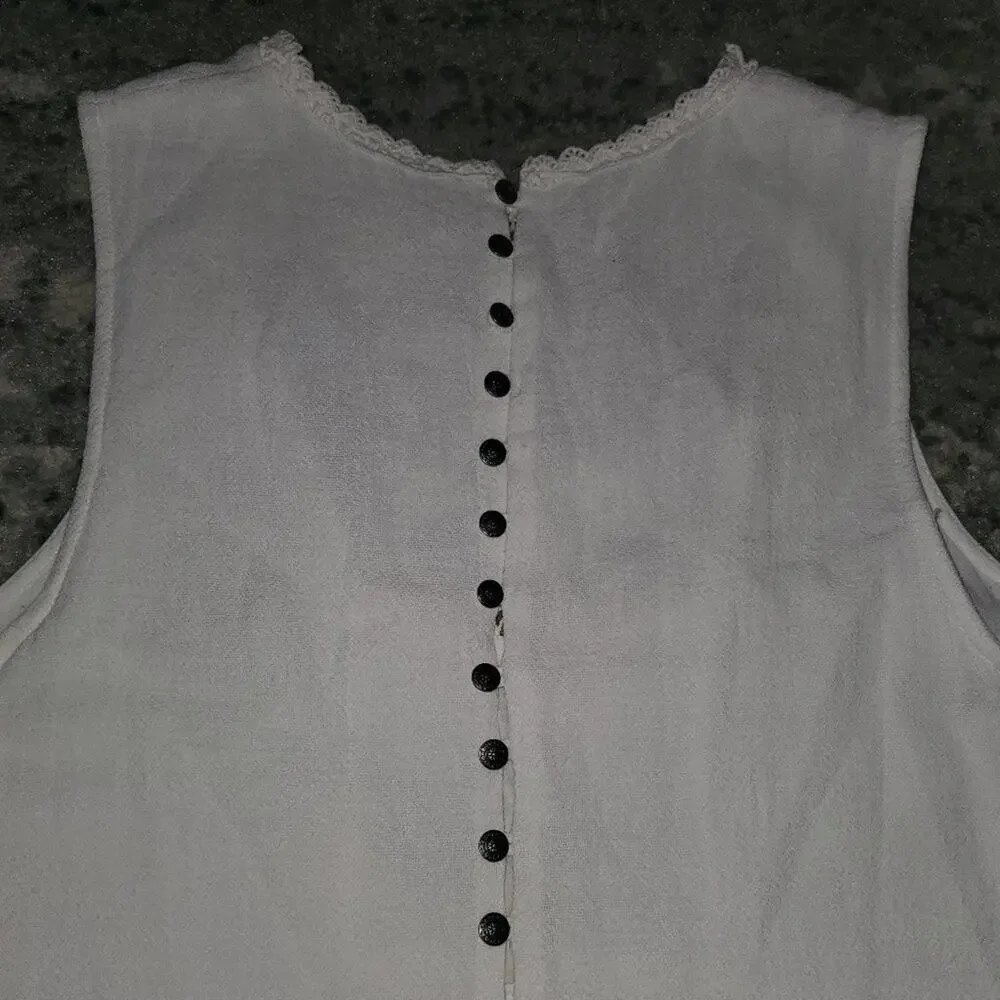 Free People White Embroidered Piece || Medium